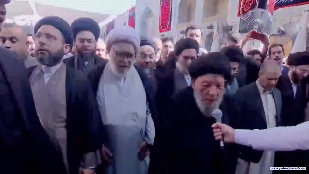 وصول جثمان عقيلة المرجع الأعلى الى مرقد الامام علي "ع"